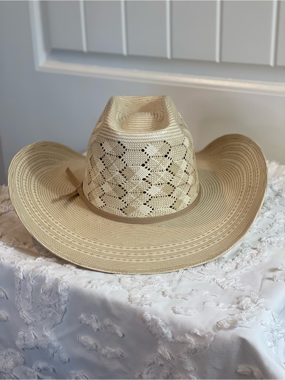 Classic Straw Western Hat - Cream